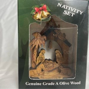 Bethlehem Genuine Grade A Olive Wood Nativity Set Holy Land Hand Carved Es 2x4in